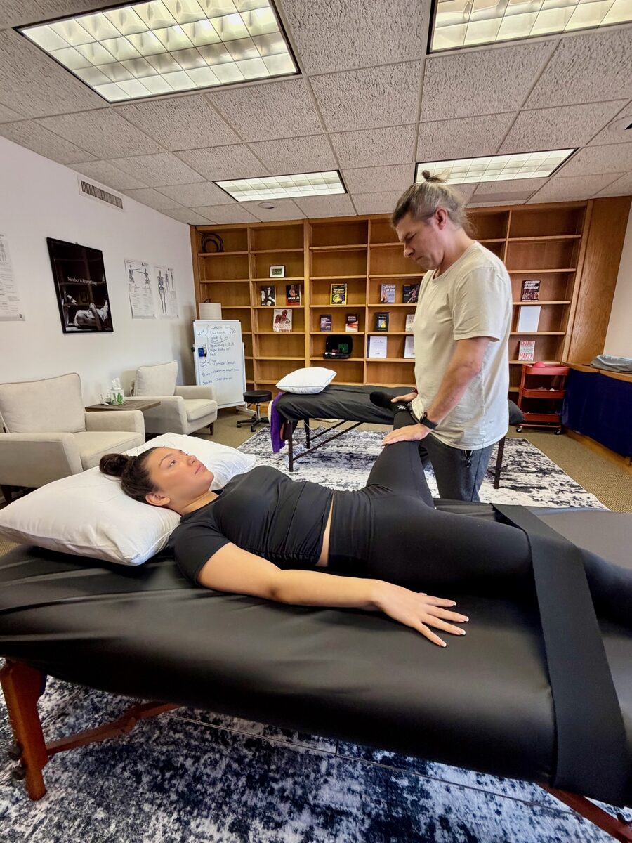 Assisted stretch session at Stretch Therapy HTX